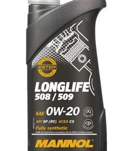 MANNOL OLEJ SILNIKOWY SAMOCHODOWY 0W20 LONGLIFE 508/509 1 LITR (7722) (SYNTETYCZNY) (WYPRZEDAŻ)