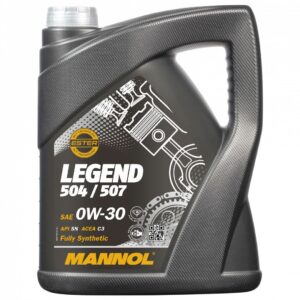 MANNOL OLEJ SILNIKOWY SAMOCHODOWY 0W30 LEGEND 504/507 5 LITRÓW (7730) (SYNTETYCZNY)