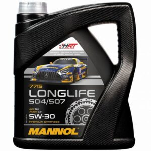 MANNOL OLEJ SILNIKOWY SAMOCHODOWY 5W30 LONGLIFE 504/507 O.E.M. FOR VW, AU 4 LITRY (7715) (SYNTETYCZNY)