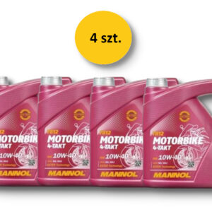 MANNOL OLEJ SILNIKOWY 4T MOTORBIKE 10W40 4L ESTER + MA2 SYNTETYK (7812) (API SN) KARTON 4 SZTUKI (PAKIET)