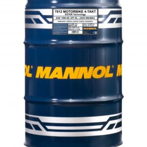 MANNOL OLEJ SILNIKOWY 4T MOTORBIKE 10W40 60L ESTER + MA2 SYNTETYK (7812) (API SN) - 1 BECZKA 60 L