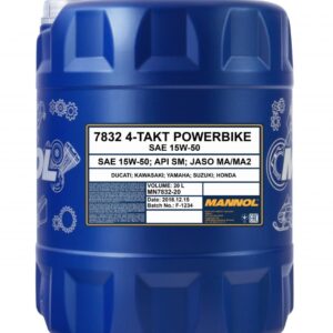 MANNOL OLEJ SILNIKOWY 4T MOTORBIKE 15W50 20L ESTER + MA2 SEMISYNTETYK (7832)