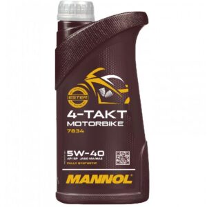 MANNOL OLEJ SILNIKOWY 4T MOTORBIKE 5W40 1L SYNTETYCZNY ESTER TECHNOLOGY (JASO MA/MA2) (7814) (20)