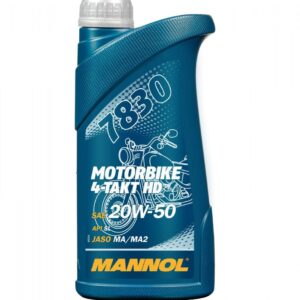 MANNOL OLEJ SILNIKOWY 4T MOTORBIKE HD 20W50 1L V-TWIN MA2 SEMISYNTETYK (JASO MA/MA2, API SL) (7830) (20)