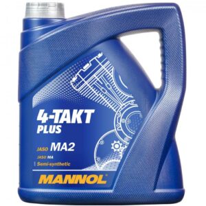 MANNOL OLEJ SILNIKOWY 4T PLUS 10W40 4L (API SL, JASO MA/MA2) SEMISYNTETYK (7202) (4)