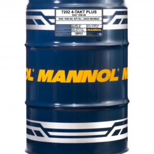 MANNOL OLEJ SILNIKOWY 4T PLUS 10W40 SEMISYNTETYK (API SL, JASO MA/MA2) (7202) BECZKA 60 L