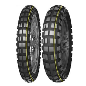 MITAS OPONA 110/80B19 E-10 59T TL DAKAR (ŻÓŁTY PASEK) PRZÓD DOT 04-05/2023 (24443) wycofane