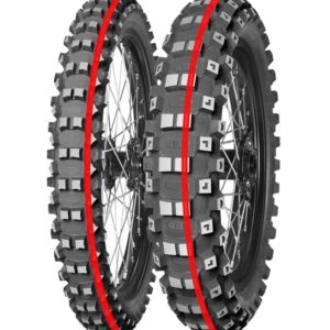 MITAS OPONA 90/100-12 TERRA FORCE-MX MH PITCROSS MEDIUM HARD 46M NHS TT TYŁ (CZERWONY PASEK) DOT 2025 (DOT:JMDP) (460057) (zamiennik:70000361)