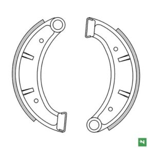 NEWFREN SZCZĘKI HAMULCOWE PRZÓD HUSQVARNA CR 240/250 '83-'86, TE 510 '84-'87, WR 125 /240/250 '83-'86, WR 400 '85, WRE 125 '83-'87, WRE 240/250 '83, (160X25MM)