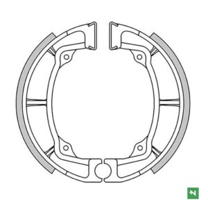 NEWFREN SZCZĘKI HAMULCOWE PRZÓD KAWASAKI KDX 250 '79-'84, KL 250 '78-'79, KLF 220 '88-'02, KLF 185 BAYOU '86-'88, KLF 250 BAYOU '03-'11, KLT 200/250 '83-'85, KX 250 '75-'81, KX 420 '80-'81 (140X28MM)