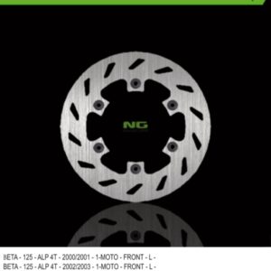 NG TARCZA HAMULCOWA PRZÓD BETA 125/200/250 ALP '00-'03 (220X108X3,5) (6X6,5MM)