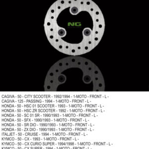 NG TARCZA HAMULCOWA PRZÓD CAGIVA/HONDA/KYMCO/SYM (160X58X4) (3X10,5MM)