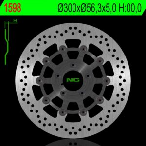NG TARCZA HAMULCOWA PRZÓD HARLEY DAVIDSON 883/1200/1450/1584/1690/1745/1800/1869/1923 (PŁYWAJĄCA) (300X56,3X5MM) (5X8,5MM)