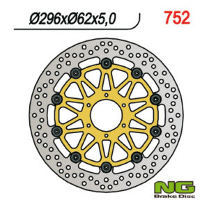 NG TARCZA HAMULCOWA PRZÓD HONDA XL 1000V '99-'03, VFR 800 '98-'16, V-TEC '02-'13, CROSS RUNNER '11-'14, F6C '97-'03, CBR 600 F4 '99-'00 (296X62X5)