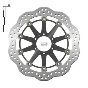 NG TARCZA HAMULCOWA PRZÓD HONDA XL 1000 V VARADERO '99-'13, VFR CROSSRUNNER 800 '11-14 (296X62X5MM) (6X6,5MM) WAVE PŁYWAJĄCA (ŚRODEK ALUMINIOWY)