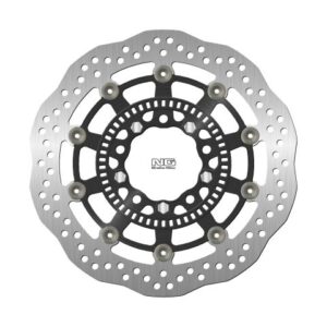 NG TARCZA HAMULCOWA PRZÓD KAWASAKI ER6N '05-'17, KLE 650 VERSYS '07-'21, ZX6R '13-'18 ,VULCAN 650 '15-'21 (300X80X5MM) (5X10,5MM) WAVE PŁYWAJĄCA (ŚRODEK ALUMINIOWY)