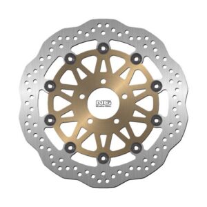 NG TARCZA HAMULCOWA PRZÓD KAWASAKI ZR1100 '92-98, ZXR1100 '99-00, ZX-9R '00-01 (310X61X5MM) (5X10,5MM) WAVE PŁYWAJĄCA (ZŁOTY ŚRODEK)