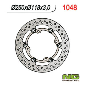 NG TARCZA HAMULCOWA PRZÓD SUZUKI RMZ 250 '07-'18 , RMZ 450 '05-'14, RMX 450 '10-'17 , PŁYWAJĄCA (250X118X3MM) (4X9,5MM) PŁYWAJĄCA