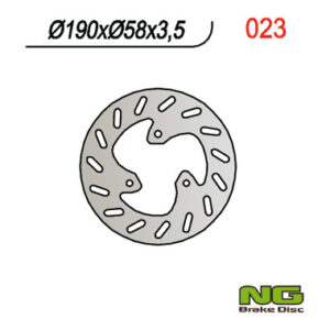 NG TARCZA HAMULCOWA PRZÓD/TYŁ YAMAHA NEO'S 50 '97-21, APRILIA HABANA 50/125 '98-02, LEONARDO 125 '96-05, SCARABEO '98-10, SR 50 '97-06, (190X58X3,5MM) (3X8,5MM)