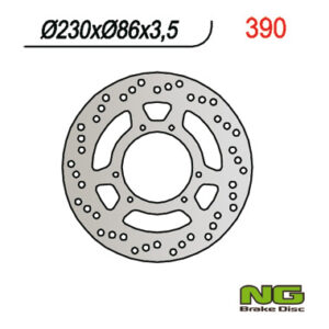 NG TARCZA HAMULCOWA PRZÓD YAMAHA DT 125R '88-'05, TT 350 '85-'95, TT 600 '84-'92, YZ 250 '85-'89, YZ 125 '88, '90-'91 (230X86X3,5) (6X6,5MM)