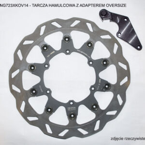 NG TARCZA HAMULCOWA PRZÓD Z ADAPTEREM OVERSIZE (320X118X5) YAMAHA YZF 450 '08-'15' (NG723XK14)