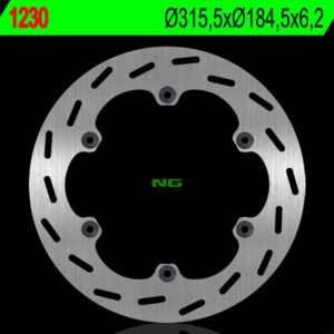 NG TARCZA HAMULCOWA TYŁ HONDA ST 1100 PANEUROPEAN '91-'01, ST 1300 '02-'15, CTX 1300 '15, GL 1500 SE '90-'98 (315,5X184,5X6,2) (6X10,5MM)