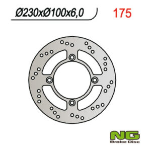 NG TARCZA HAMULCOWA TYŁ KAWASAKI ZEPHYR 750 92-97, ZZR600 '90-'92 (4X10,25) (230x100x6)