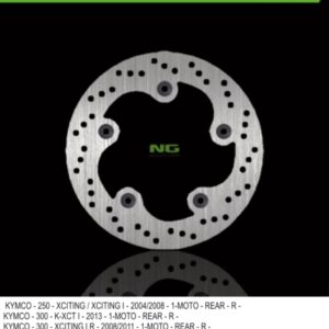 NG TARCZA HAMULCOWA TYŁ KYMCO XCITING 250/300/500 (240X125,5X5) (5X10,5MM)