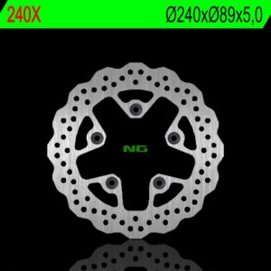 NG TARCZA HAMULCOWA TYŁ SUZUKI GSXR1300 99-07, GSXF, GSF 600/650/1200 , SV 65099-02, KYMCO 125/200/300 08-17 (240X89X5,0MM) (5X10,5MM) WAVE