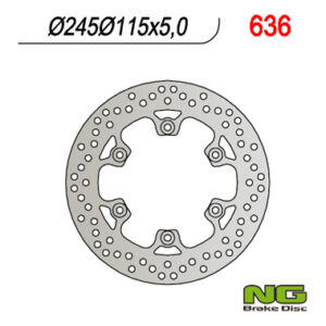 NG TARCZA HAMULCOWA TYŁ YAMAHA FZS / FZR / XJ 600 / XT660 / YZF 600 THUNDERCAT / TDM 850 '91-'01, DUCATI MONSTER 600 / 750 / 900 '93-'00 (245x115x5) (6X8,5MM)