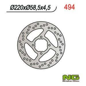NG TARCZA HAMULCOWA TYŁ YAMAHA YFS 200 BLASTER '88-'07, KODIAK 400/450, RAPTOR 660 '01'-05, BANSHEE (220x58x4) (4X8,5MM)