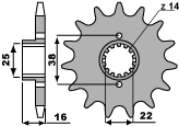 PBR WYPRZEDAZ ZĘBATKA PRZEDNIA 2050 15 18NC DUCATI 748/916/944/996/1000 (ŁAŃC. 525) (MADE IN ITALY)
