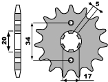 PBR WYPRZEDAZ ZĘBATKA PRZEDNIA 2060 13 18NC HONDA CRF 230 (03-15) (ŁAŃC. 520) (MADE IN ITALY)