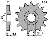 PBR WYPRZEDAZ ZĘBATKA PRZEDNIA 2092 13 18NC VOR 450/580 (ŁAŃC. 520) (MADE IN ITALY)