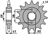 PBR WYPRZEDAZ ZĘBATKA PRZEDNIA 2094 15 18NC DUCATI 900 MONSTER I.E. 00-02 (ŁAŃC. 520) (MADE IN ITALY)