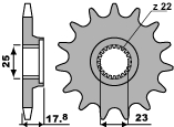 PBR WYPRZEDAZ ZĘBATKA PRZEDNIA 2096 15 18NC LAVERDA 750 96-00 (MADE IN ITALY)