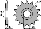 PBR WYPRZEDAZ ZĘBATKA PRZEDNIA 2168 14 18NC YAMAHA YFZ 450R '09-20, YFM 700R RAPTOR '06-20 (JTF1592.14) (ŁAŃC. 520) (216814) (MADE IN ITALY)