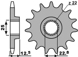 PBR WYPRZEDAZ ZĘBATKA PRZEDNIA 2180 12 18NC POLARIS 250/300/325/400/500 (ŁAŃC. 520) (JTF3221.12) (MADE IN ITALY)