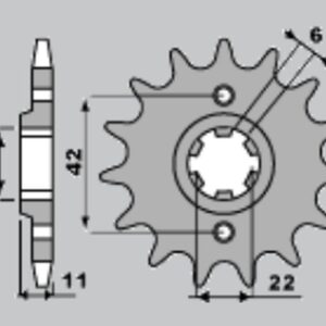 PBR WYPRZEDAZ ZĘBATKA PRZEDNIA 277 15 18NC HONDA FT 500 C 82-84 (ŁAŃC. 530) (MADE IN ITALY)