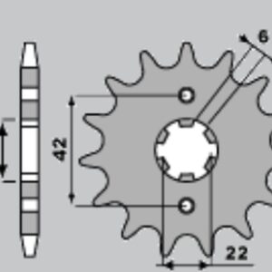 PBR WYPRZEDAZ ZĘBATKA PRZEDNIA 278 15 18NC (ŁAŃC. 530) (MADE IN ITALY)
