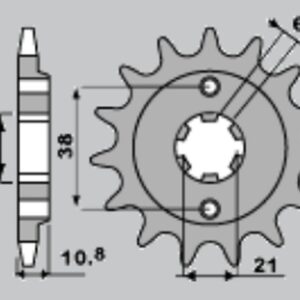 PBR WYPRZEDAZ ZĘBATKA PRZEDNIA 290 15 18NC HONDA XBR 500 F 85-86 (ŁAŃC. 525) (MADE IN ITALY)