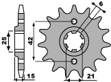 PBR WYPRZEDAZ ZĘBATKA PRZEDNIA 294 16 18NC (ŁAŃC. 530) (MADE IN ITALY)