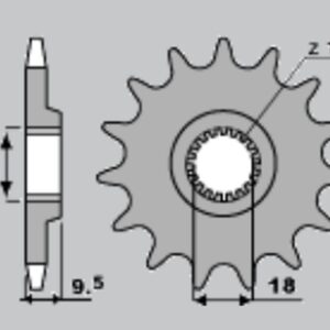 PBR WYPRZEDAZ ZĘBATKA PRZEDNIA 333 13 18NC HONDA CR 125 (86) (ŁAŃC. 520) (MADE IN ITALY)