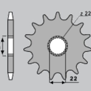 PBR PROMOCJA ZĘBATKA PRZEDNIA 406 14 18NC APRILIA 125 (88-93) (ŁAŃC. 520) (MADE IN ITALY)