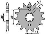 PBR PROMOCJA ZĘBATKA PRZEDNIA 425 13 18NC (ŁAŃC. 428) (MADE IN ITALY)