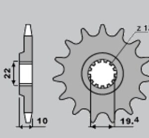 PBR PROMOCJA ZĘBATKA PRZEDNIA 435 16 SUZUKI DR 350 '90-'99 (+1) DRZ 400 '00-'20 (+1) (JTF432.16)* (ŁAŃC. 520) (MADE IN ITALY)