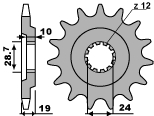 PBR PROMOCJA ZĘBATKA PRZEDNIA 532 17 18NC ZX 10 (88-90) (ŁAŃC. 530) (JTF527.17) (MADE IN ITALY)