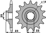 PBR PROMOCJA ZĘBATKA PRZEDNIA 548 14 18NC GILERA 350/500/600 (ŁAŃC. 520) (MADE IN ITALY)