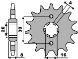 PBR PROMOCJA ZĘBATKA PRZEDNIA 718 12 18NC (ŁAŃC. 520) (MADE IN ITALY)