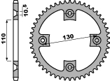 PBR PROMOCJA ZĘBATKA TYLNA 4303 37 C45 HONDA TRX 250R 83-89 (JTR1350.37) (ŁAŃC. 520) (MADE IN ITALY)